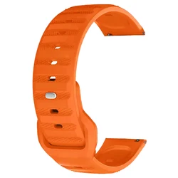 Breathable Silicone Band Straps - 20mm/22mm Bracelet - 1pcs 22mm (Orange)