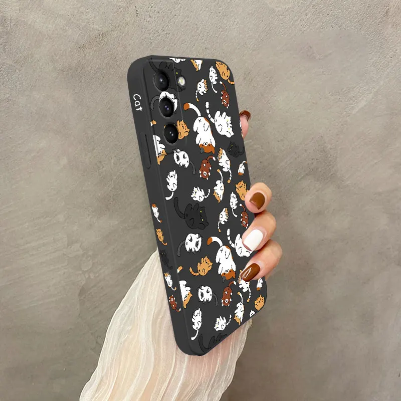 thumbnail image 1 of Cat Rolling Phone Case For Samsung Galaxy S23 S22 S21 S20 Ultra Plus FE S10 S9 S10E Note 20 ultra 10 9 Plus Cover, 1 of 5