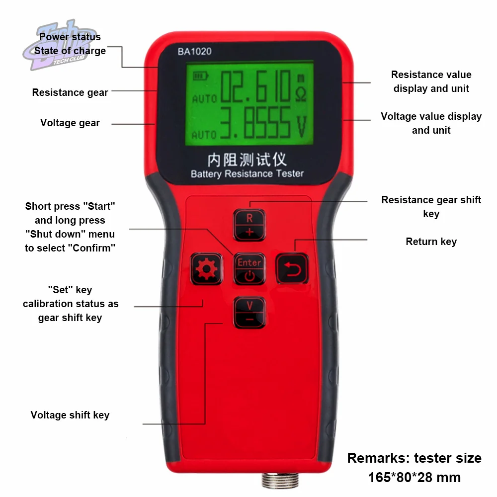 

Battery Voltage Internal Resistance Tester High-precision Trithium Lithium Iron Phosphate for 18650 Battery Tester