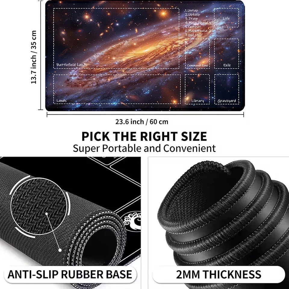 Galactic Battle Gaming Desk Pad - 24x14 Inch Playmat and Mousepad