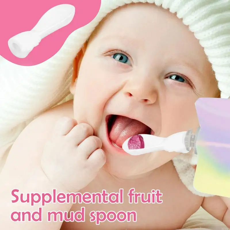 Baby Silicone Spoon First Stage Spoon Tip Baby Training Spoon Baby Utensil Feeding Supplies For Parent Self Feeding Baby Feeding bite bites 1set silicone baby feeding set waterproof spoon non slip feedings silicone bowl tableware baby products baby plate