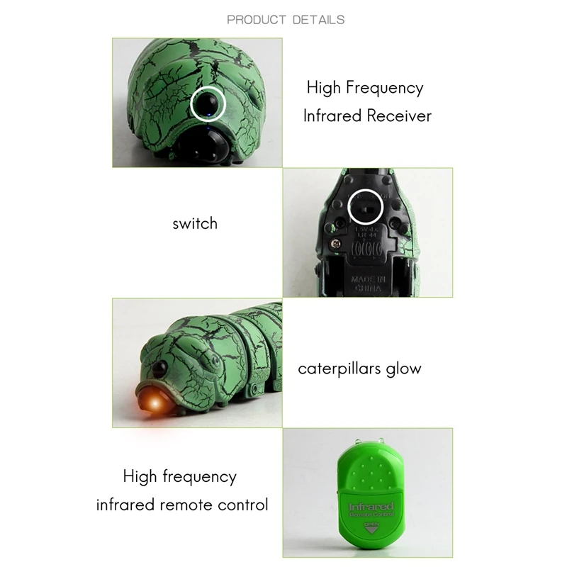 Infrared Remote Control Caterpillar Toy Funny Rc Animal Toy Novelty Gaggle Toy Tricky Toys Reptile Insect Electric 5