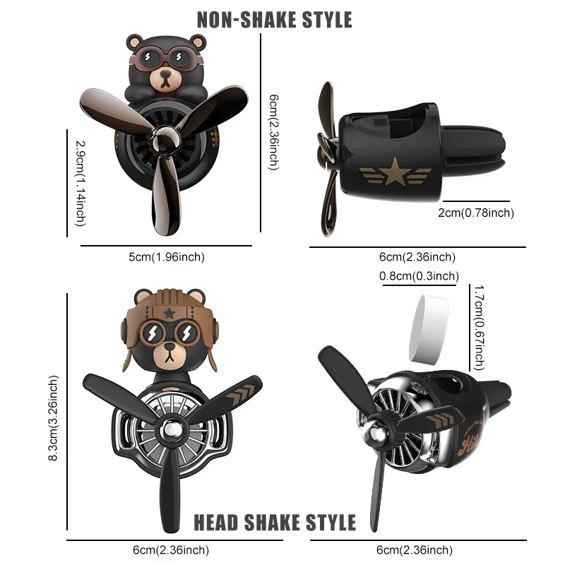 Bear Car Air Freshener Rotating