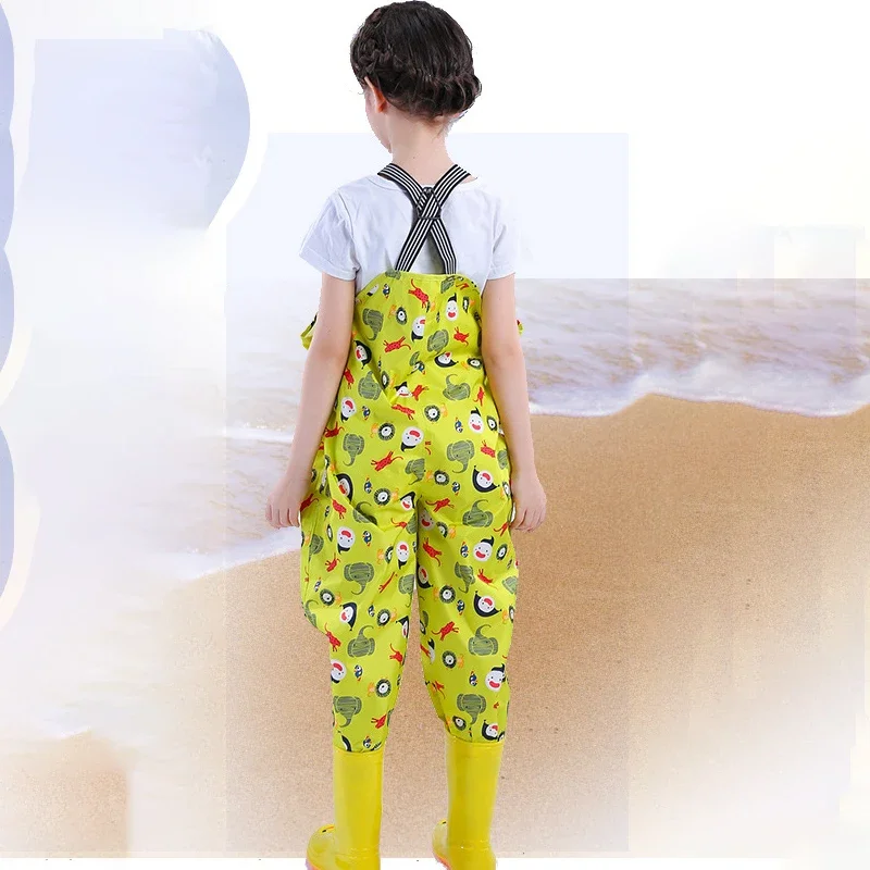 Cartoon Child Rain Pants Sport Boys Bib Overalls Waterproof Girls Jumpsuit Outdoor Toddler Summer Clothes Baby Trousers