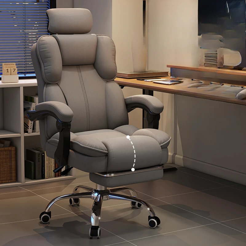 Modern Ergonomic Office Chair Nordic Study Nordic Comfortable Office Chair Cheap Durable Luxury Metal Silla Gamer Furniture 3
