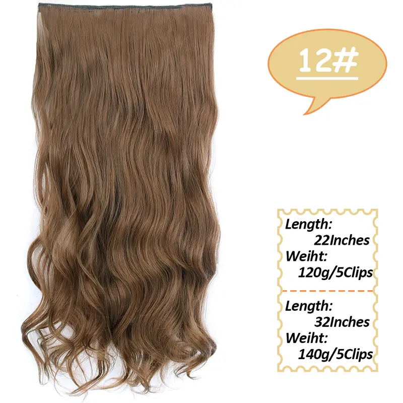 NICESY Synthetic Long Wavy 5 Clips Hair Extensions 22Inch/32Inch Clip On Hair Extensions High Tempreture Fake For Women - Image 20