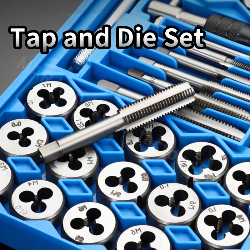 Metric Imperial Maual Tap And Die Set M3M12 Screw Thread Plugs