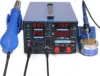 Three Tools- Soldering Station, Hot Air Rework Station and Power Supply 0~3A, 0-15V with output and test modes 2