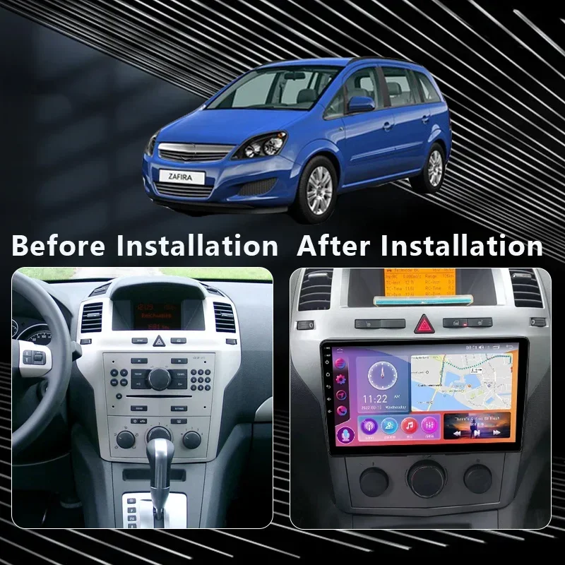 QSZN Opel Zafira B 2005 -2014 Astra H 2004-2014 2K QLED 안드로이드 13 차량용 라디오 멀티미디어 비디오 플레이어 GPS CarPlay Auto 4G DSP