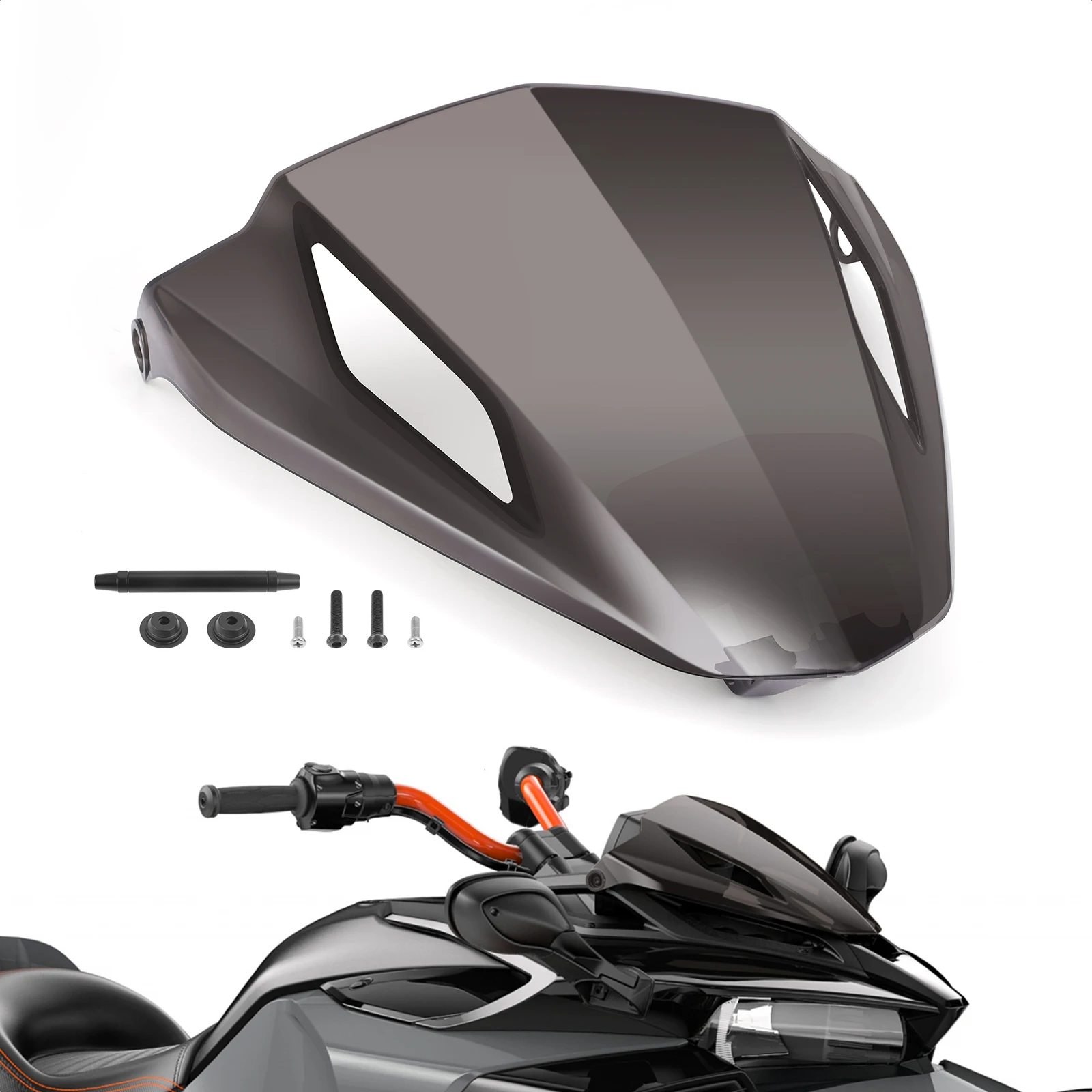 

Motorcycle Windshield Fairing Cover Wind Deflector For CAN-AM Spyder F3/F3 Limited Smoked Grey Windscreen Cover Protection