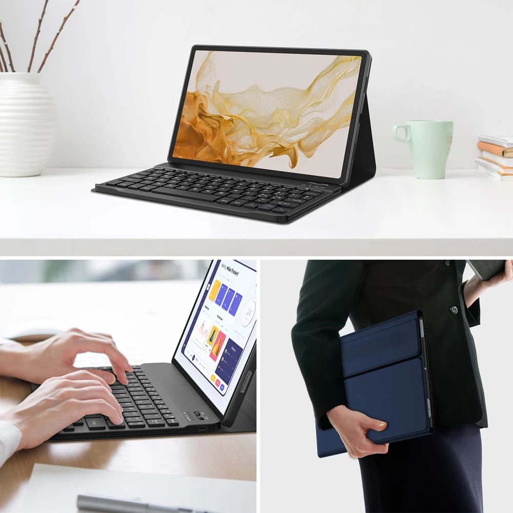 Premium Bluetooth Keyboard Cover for 11-Inch Tablet with Magic Keyboard Functionality