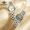 OUPINKE 3170 Deep Waterproof Automatic Watch For Women Dual Calendar Mechanical Hand Clock Stainless Steel Luxury Woman Watches 3