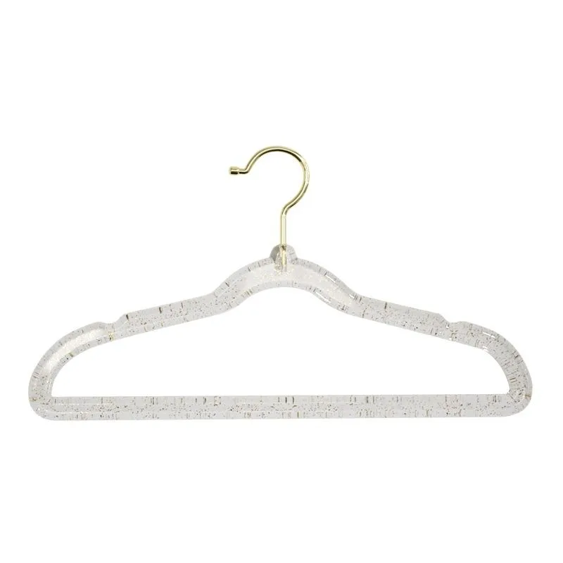 Acrylic Transparent Glitter Hanger with No Trace, Anti Slip, and Non Bulging Features for Storing Fairy Clothes 6