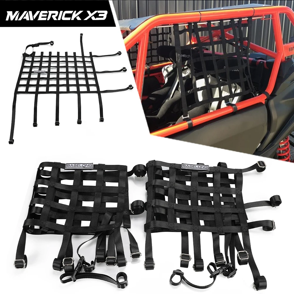 

For Can-Am Maverick MAX Turbo R RR DS RS XDS XRS New Nylon Racing Car Window Net Car Window Safety Net Anti-collision Protector