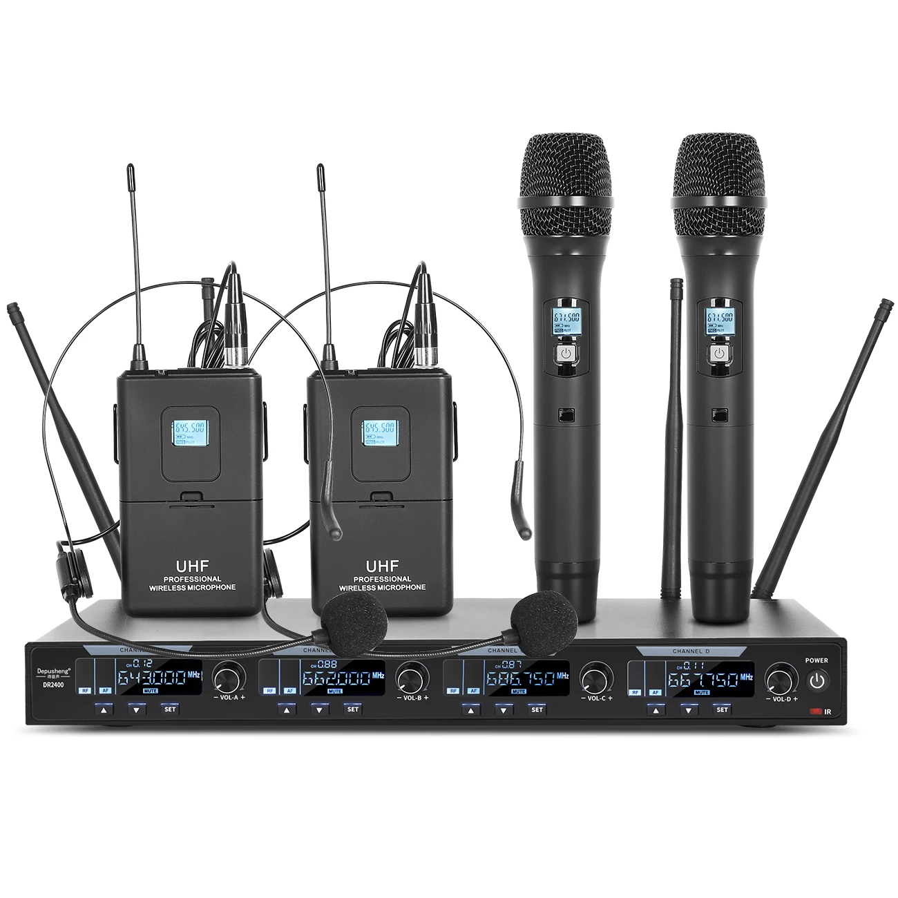 

Biner DR2400 Professional Wireless Handheld Headset Microphone U Section Handheld Video Conference For Stage Microphone Teacher