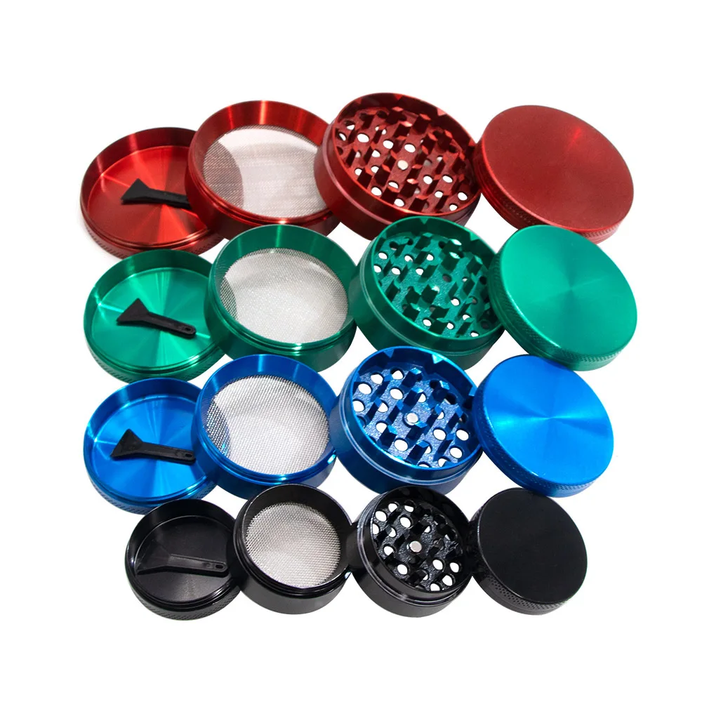 40/55/63mm 4 Layers Small Round Shape Men Grinder Portable Zinc Alloy Herb Tobacco Herb Spice Crusher Hookah Smoking Accessories herb grinder smoking accessories tobacco smoking accessories tobacco grinder