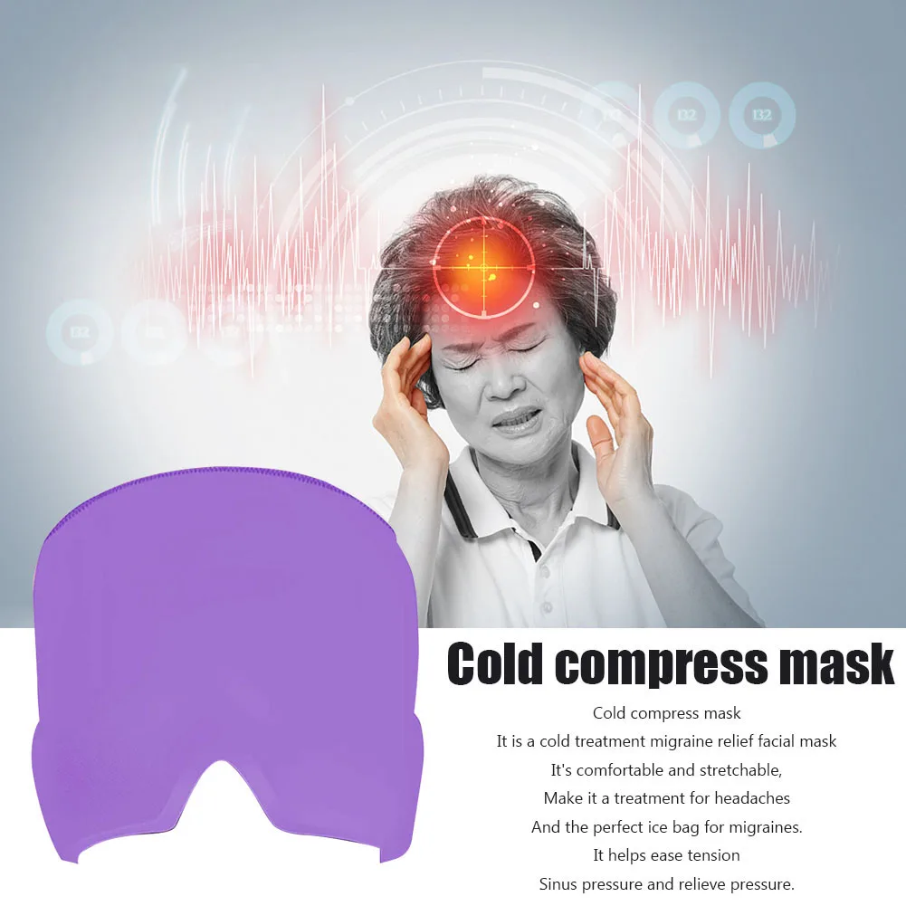 Gel Hot Cold Therapy Headache Migraine Single Deck Head Massager Antistress Relief Pain Sleeping Eye Mask Ice Hat Health Care