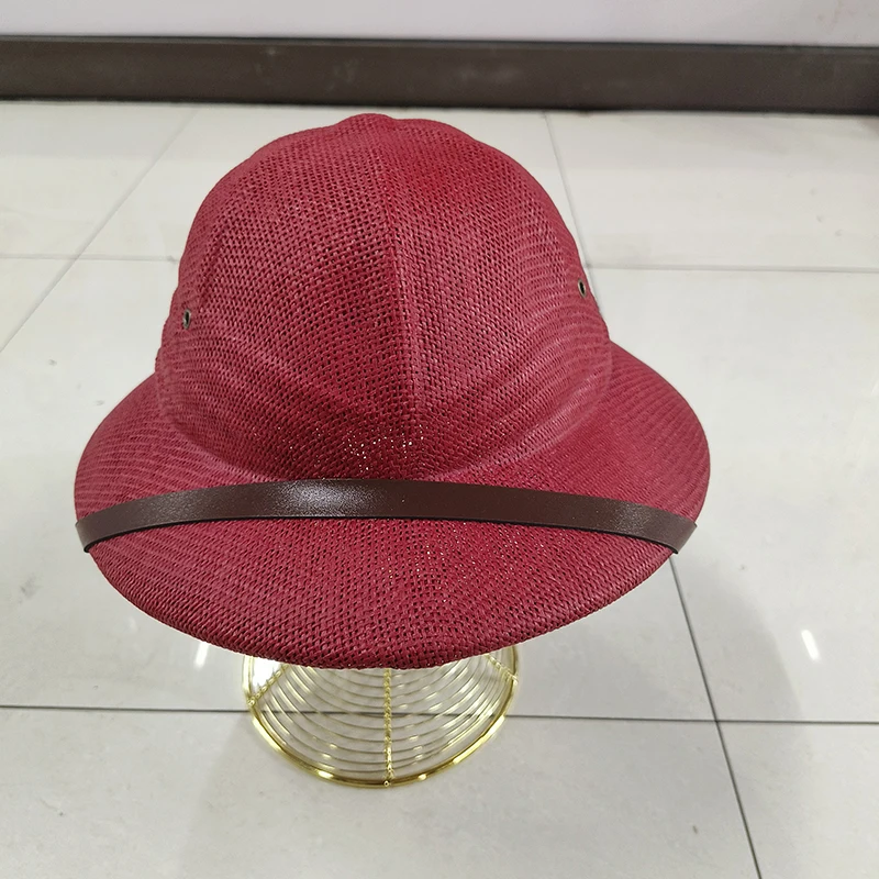 S9c9fa115e556425b8386e2391c594222C New Straw Helmet Pith Fedora Hats for Babies, Kids, Women, Men Vietnam War Army Sun Hat Dad Boater Bucket Hats Safari Jungle Miners Cap Mallzona
