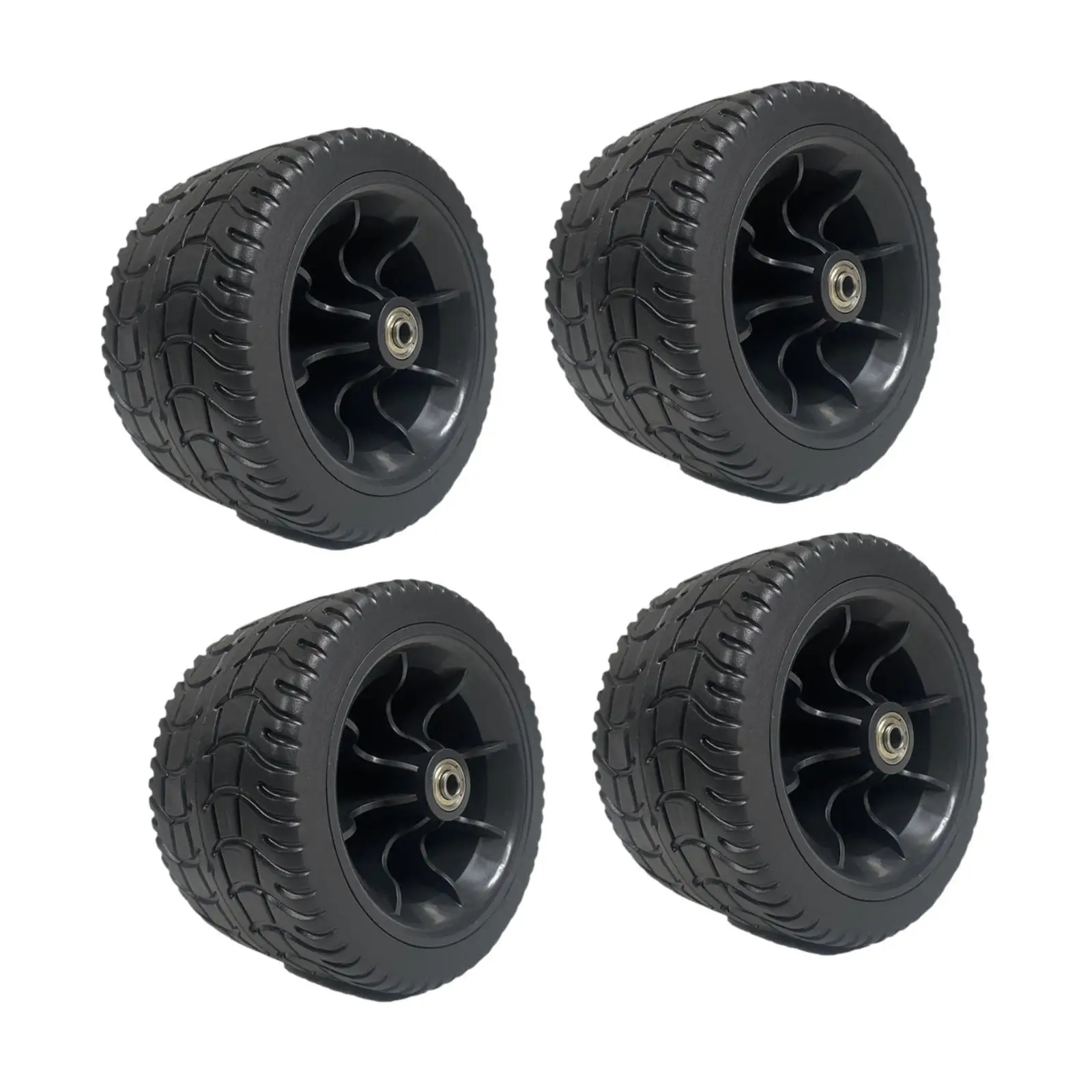 7" Wheelbarrow Tire Solid Tire Assembly Replace Garden Cart Wheelbarrow Wheel Heavy Duty for Shopping Beach Outdoor Indoor