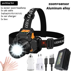 Rechargeable LED Headlamp with Adjustable Focus and Multi - Mode Lighting (Package C)