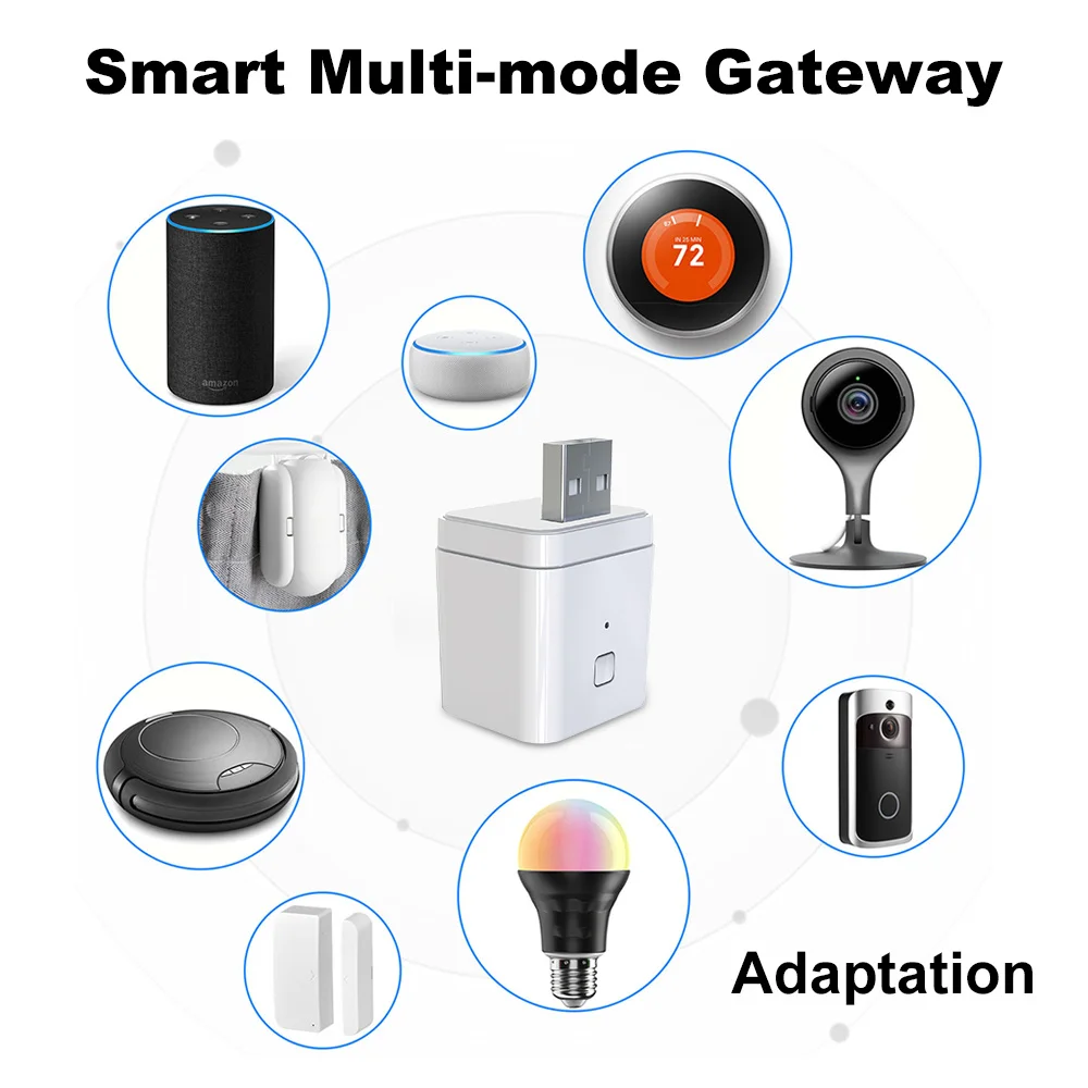 Tuya ZigBee 스마트 USB 멀티 모드 게이트웨이 허브, 무선 브리지 블루투스, 스마트 라이프 리모컨, 알렉사 구글 홈과 작동