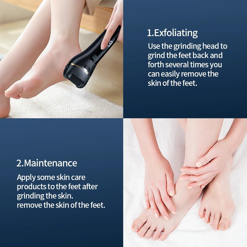 Rechargeable Electric Foot Grinder USB Powered Callus Remover for Men Women