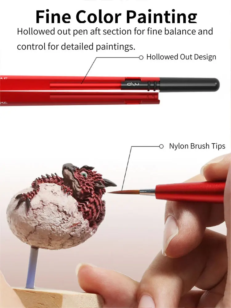 DSPIAE Aluminum Alloy Pen Barrel Face Photography Pen Replacement Tip Assembled Model Coloring AT-FB