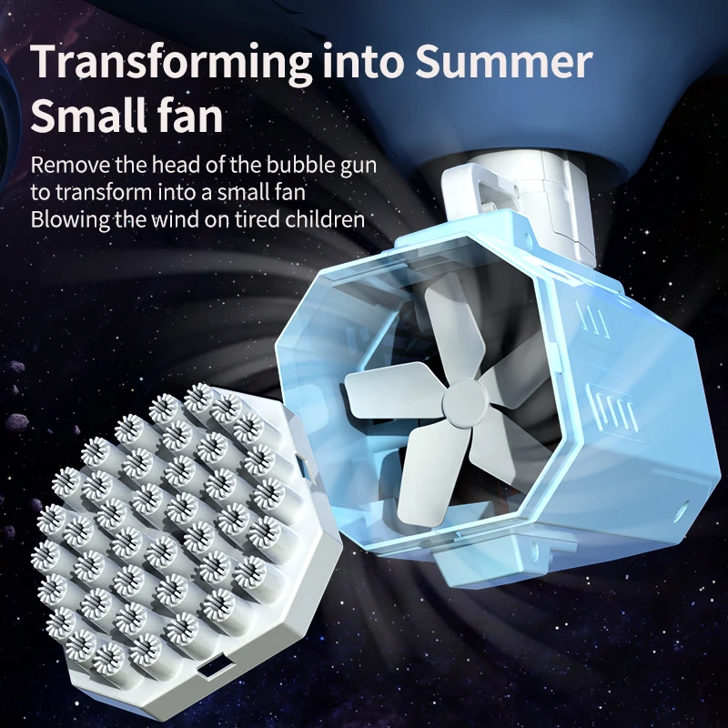 40 hole Fully automatic children's electric bubble machine luminous toy gift bubble gun without battery and bubble water