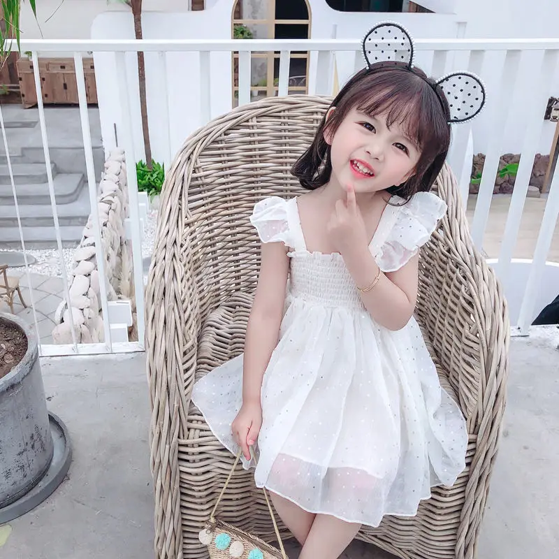 Sofia French Chiffon Dress  Stunning Girls White Dress – A Little