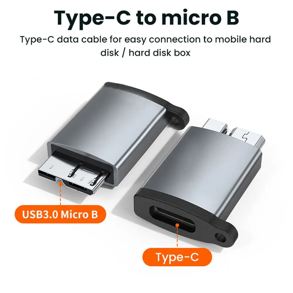 폰 모바일 하드 디스크 HDD USB C to USB 3.0 마이크로 B 컨버터 타입-C OTG 어댑터 암-수 변환기 삼성 노트3 S5용