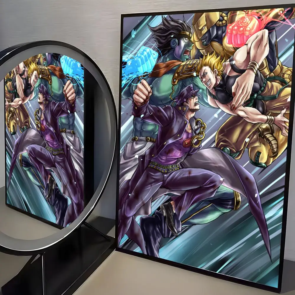 Hot Anime J-JoJo Bizarre Adventure Poster, wasserdichter HD-Wandaufkleber, selbstklebendes Kunstposter, lichtbeständig, Heim- und Raumdekoration – Detail 26
