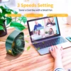 SmartDevil Small Personal USB Desk Fan,3 Speeds Portable Desktop Table Cooling Fan Quiet Operation for Home Office Car Outdoor 3