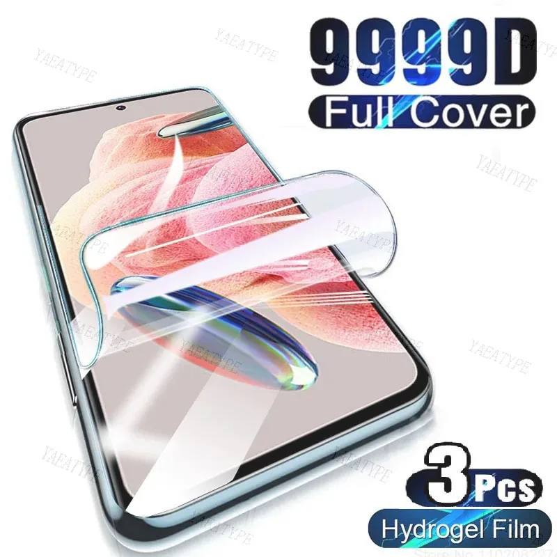 

Гидрогелевая пленка для Xiaomi Redmi Note 12 Turbo 12S 12 T Pro Plus 4G 5G Poco X5 F5 F4 GT M6 M4 X4 C55 C51 C50, Защитная пленка для экрана, 3 шт.