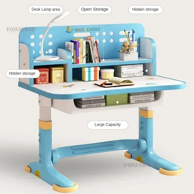 Household Desk and Chair Set for Kids Liftable Plastic Student Writing Kids Table Children's Study Table Primary School Desk