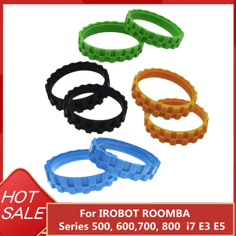 Pneumatici Per Irobot Roomba Wheels Series 500, 600,700, 800 E 900,E5,I7 +,S9,Irobot 676,980,698 Accessori Irobot Roomba Antiscivolo