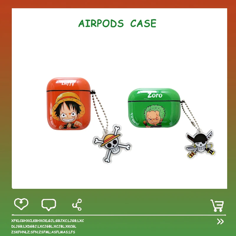 Cute Cartoon One Piece Zoro Luffy Chopper Sanji Bluetooth Earphone Set 