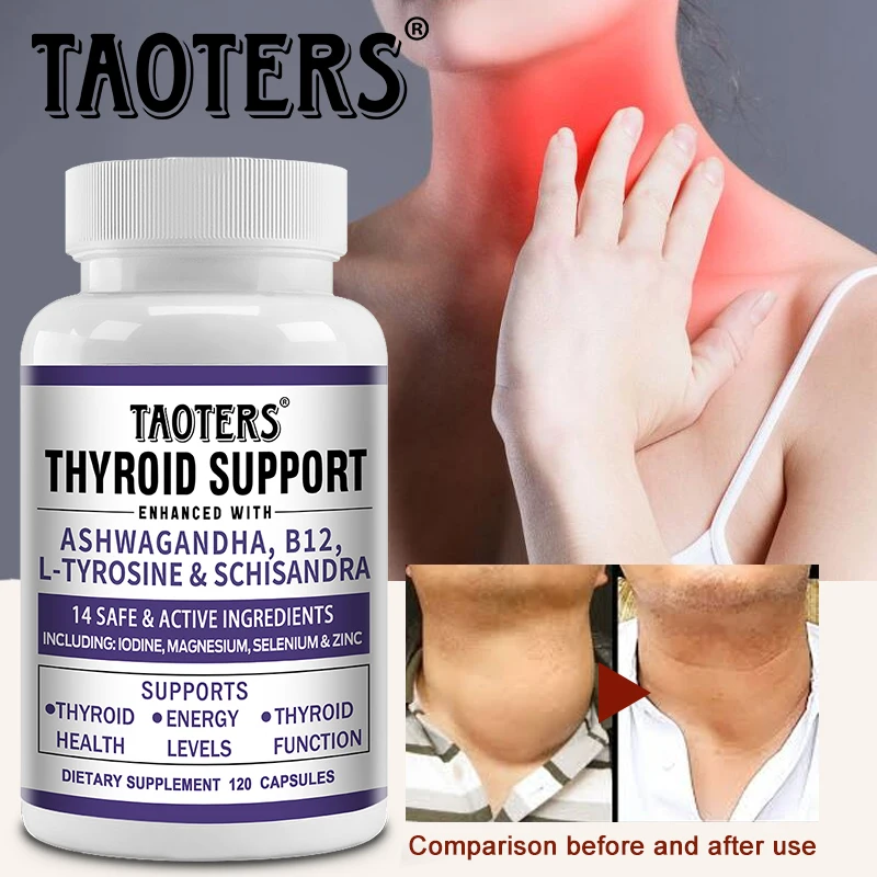 

Body Thyroid Support Supplement with Iodine - Energy & Focus Support Formula - Vitamin B12 Complex, Zinc, Selenium, Ashwagandha