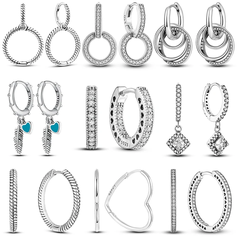 Orecchini A Cerchio Piccoli Con Zirconie - Placcatura Oro O Argento - Gioielli Eleganti Per Donna - 1,2 Cm