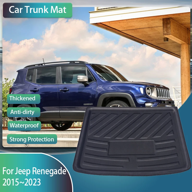 Tappetini Per Auto Per Jeep Renegade 2015 ~ 2023 Copriscarpe Protettivi Impermeabili Vassoio Tappetini Per Tappeti Bagagliaio Posteriore Pasd Accessor