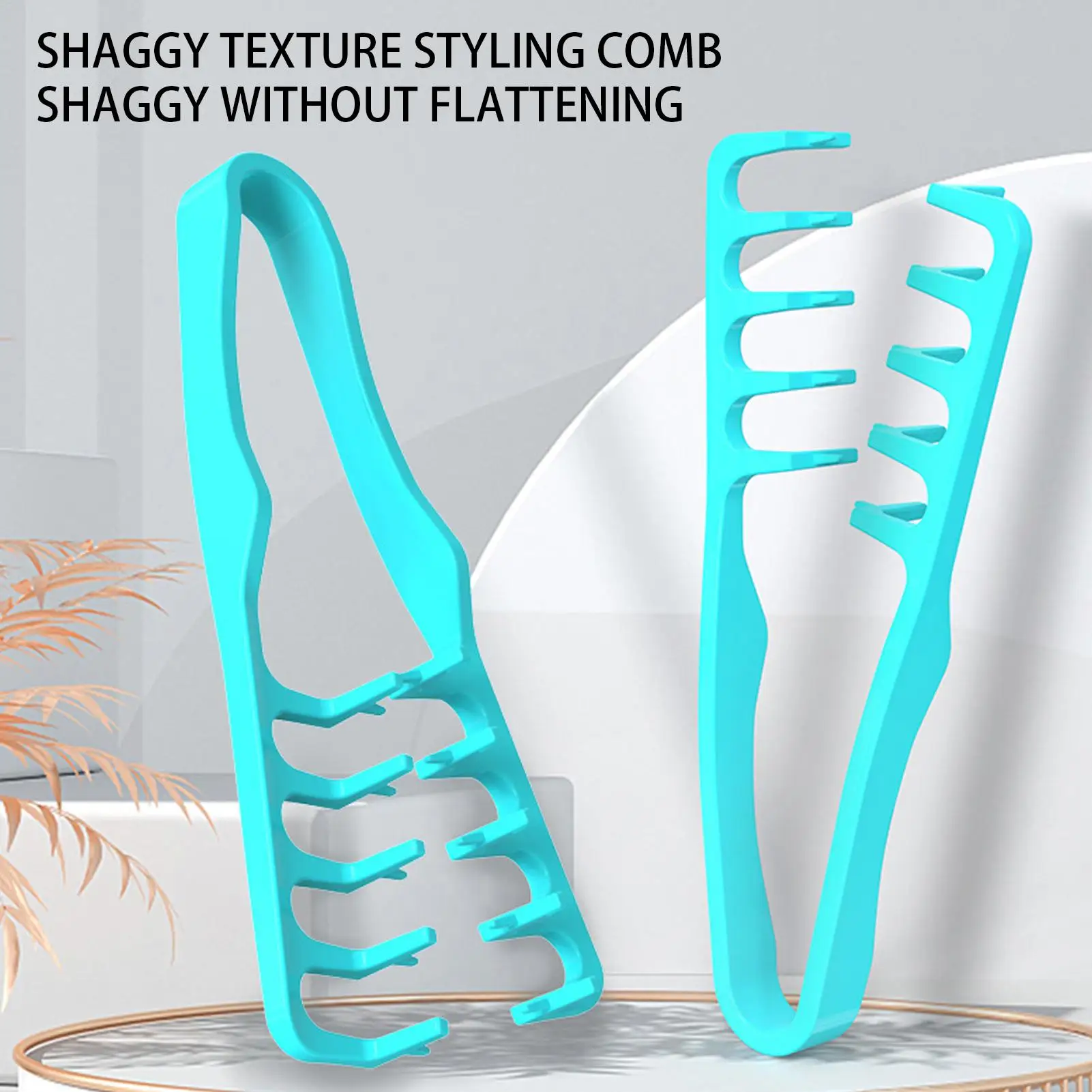 Fluffy Texture Styling Comb Volumizing Wide-Tooth Hairbrush Curling Tools Fluffy Roots Hair Seam Cover Bangs Hairdressing Combs