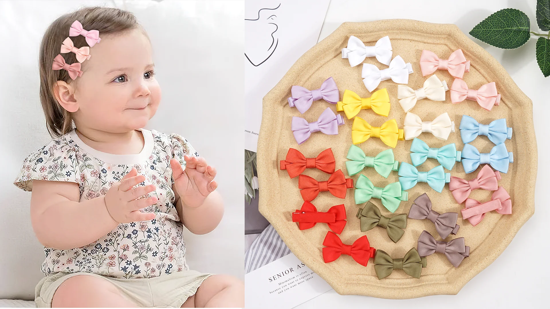 KARLOR Girls Hair Clips, 18 Pieces Baby Hair Clips, Hair Bows, Children's Hair Bobbles, Hair Accessories Hair Pins With Star, Crown, Flower Shape