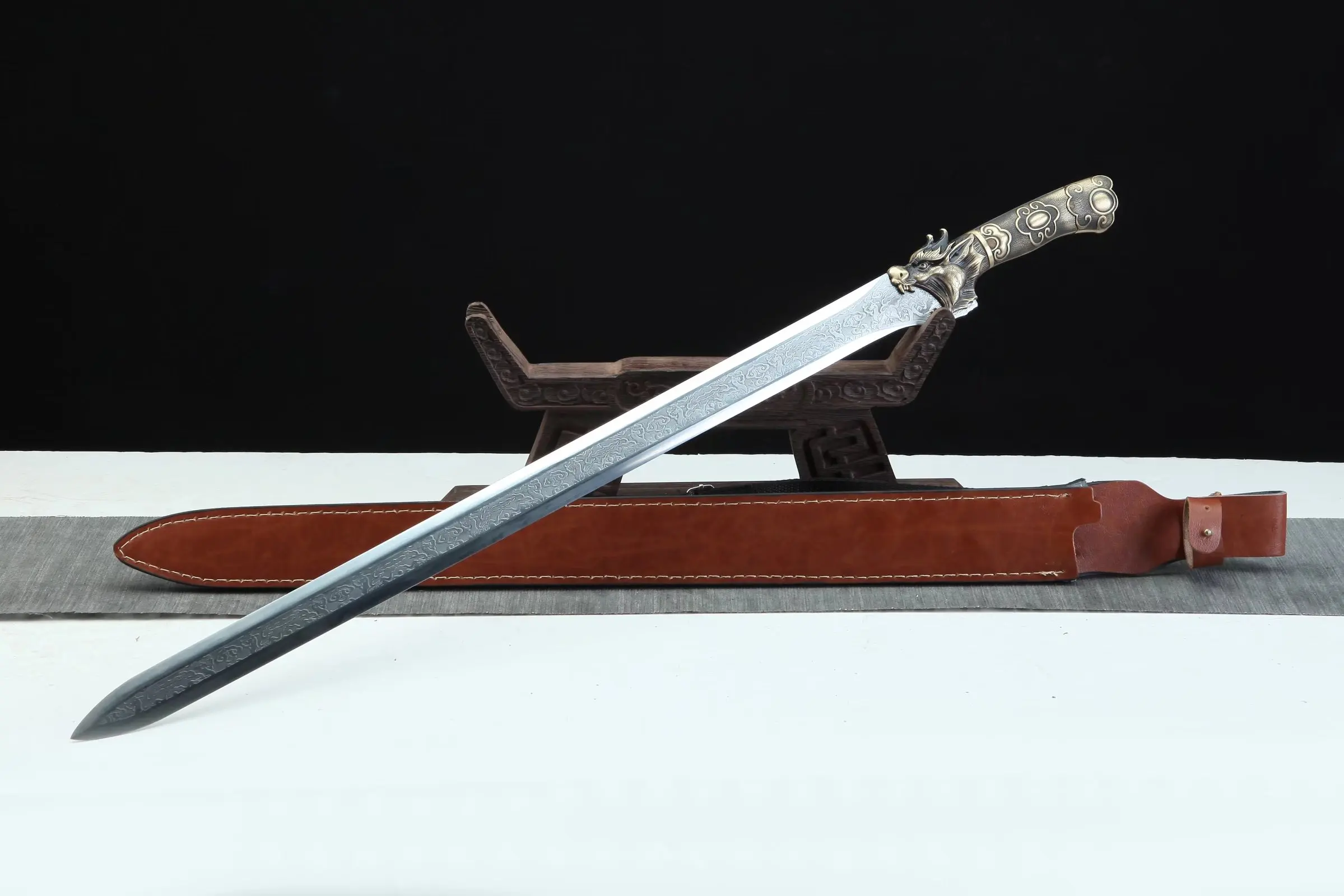 

81 см средневековый боевой меч из нержавеющей стали Veyron, боевой меч Дракон из настоящей стали для подготовки к сражениям, тренировка Кока, настоящий меч, катана