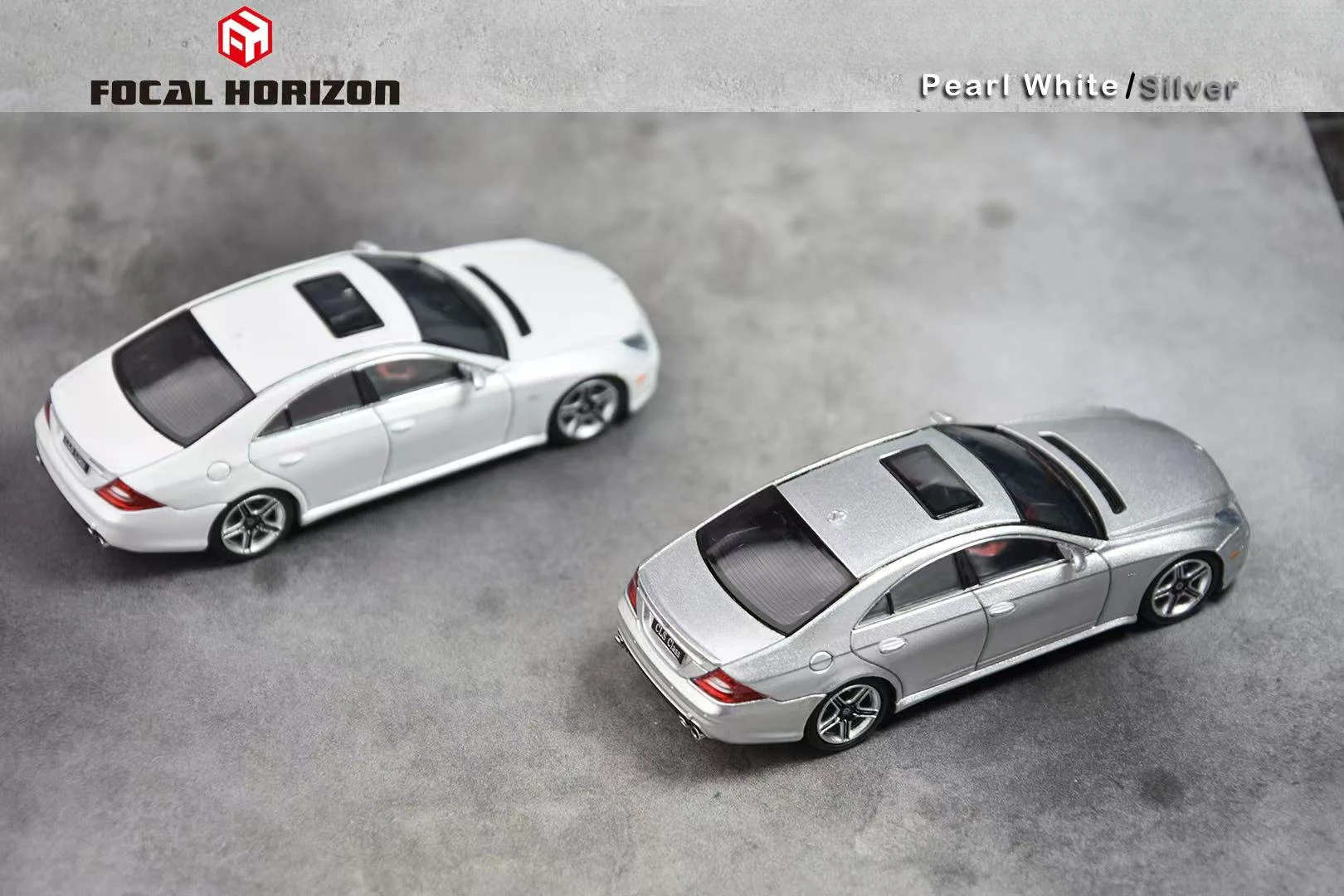 **Pre-order **Focal Horizon FH 1:64 CLS 63 Mk1 C219 Silver/White Diecast Model Car 6