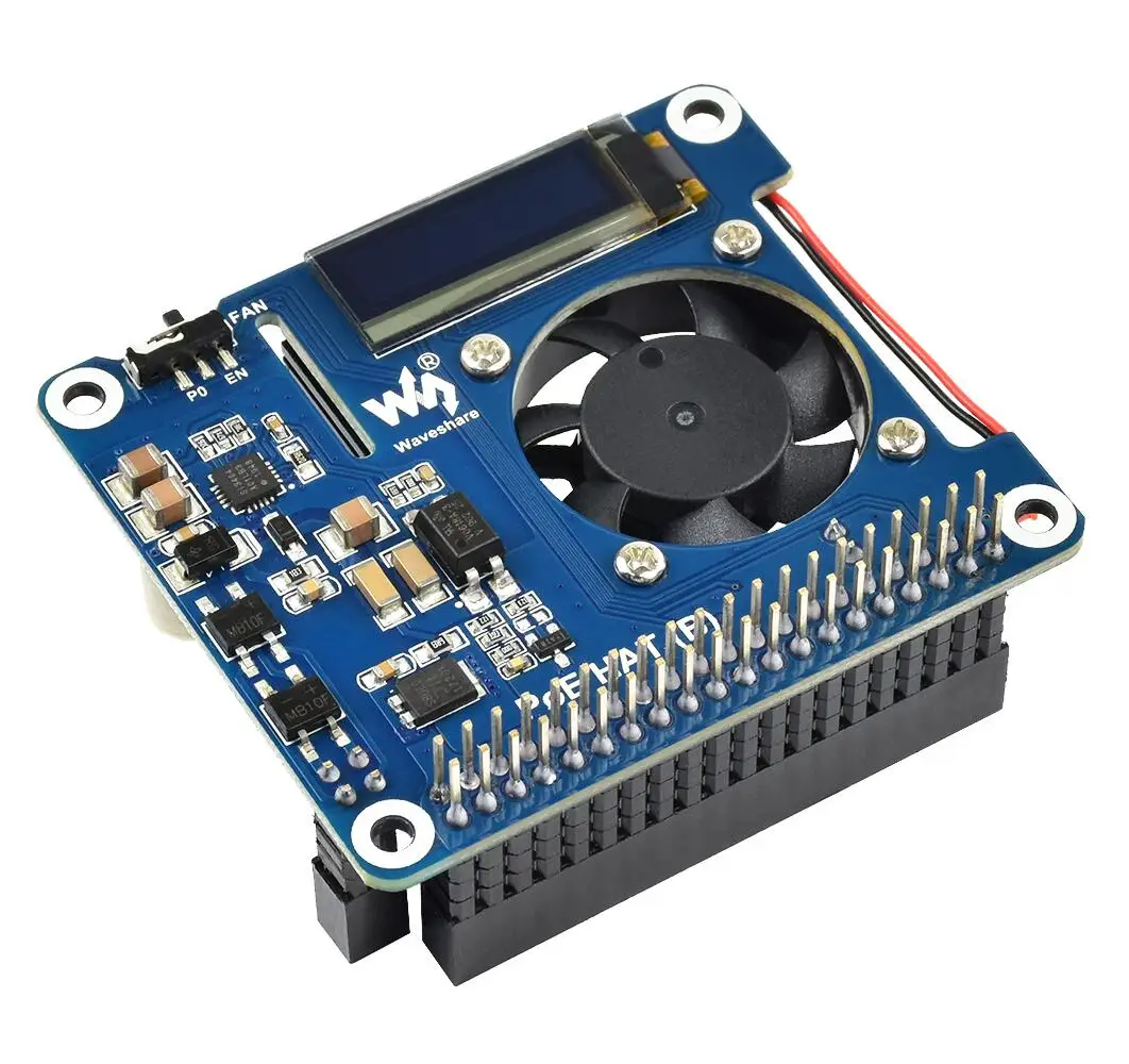Waveshare Power Over Ethernet Hat (B) For Raspberry Pi 3B+/4B And 802.3Af Poe Network With Oled Display Monitor