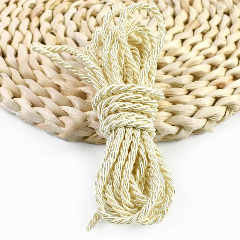 Premium 3mm Twisted Braided Cord for Gift Packaging and DIY Crafts
