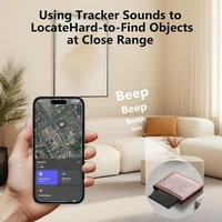 Thin Wallet Tracker Card Smart Tag Work with Find My (iOS Only) Bluetooth Search Air Tracker Tag Locator Wallet Finder Card - Image 2