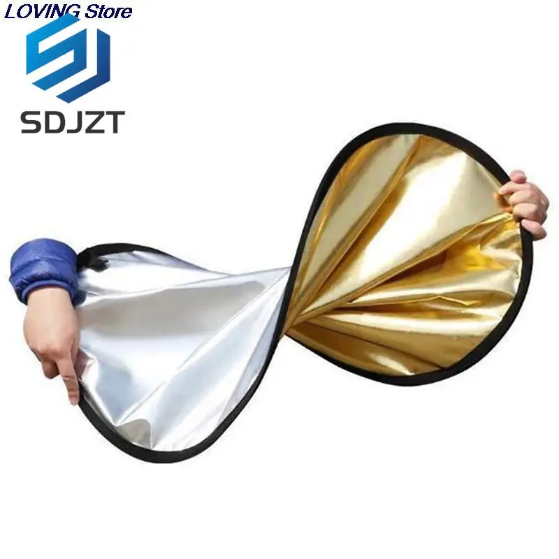 2in1 Gold and Silver Collapsible Light Reflector 24"/60cm With Stirage Bag For Photography photography reflector