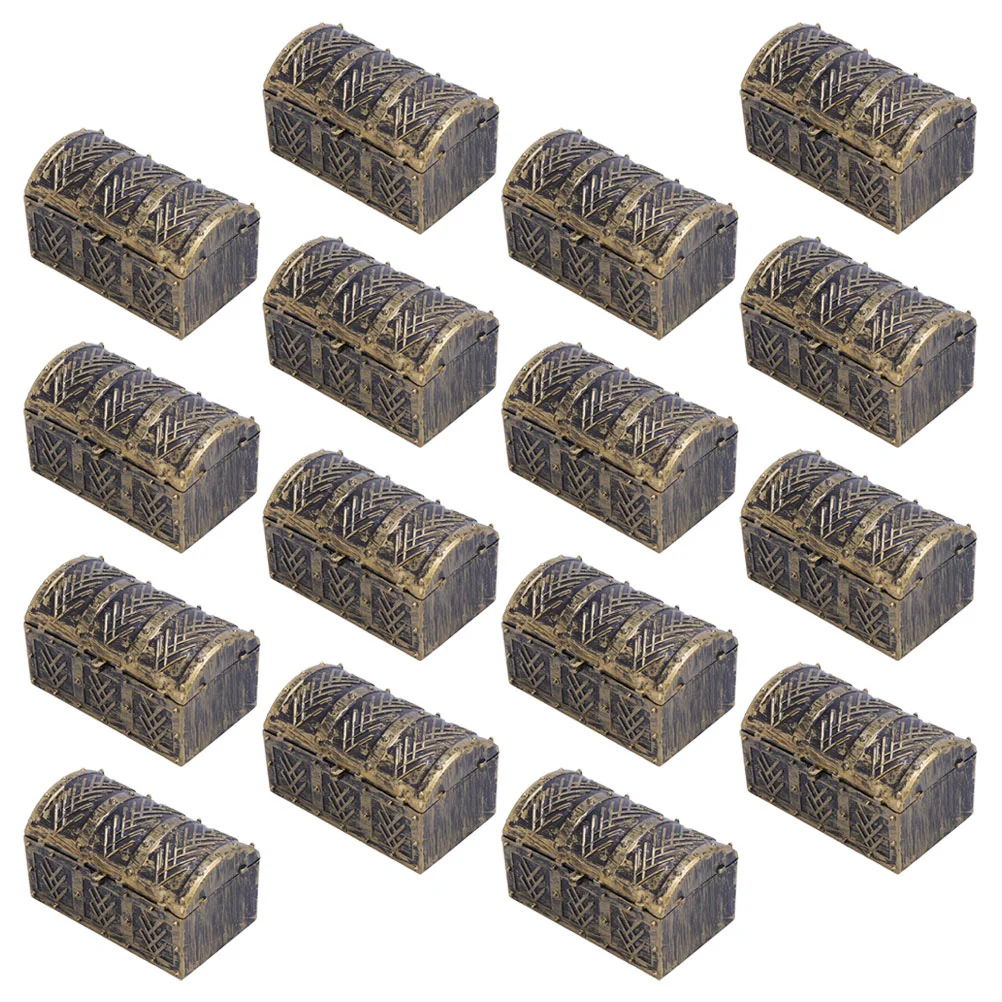 

Pirate Treasure For Kids Box Pirate Treasure Mini Jewelry Wooden Vintage Model Keepsake Storage Dollhouse Plastic Trinket