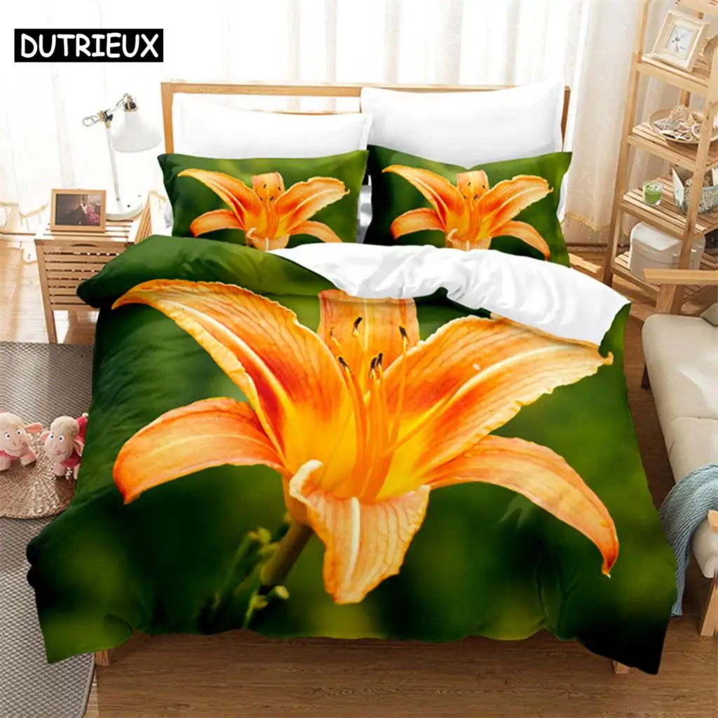 

Yellow Flowers Queen Bedding Set Duvet Cover Set Bedding Digital Printing Bed Linen King Size Duvet Cover Set Bedding Set