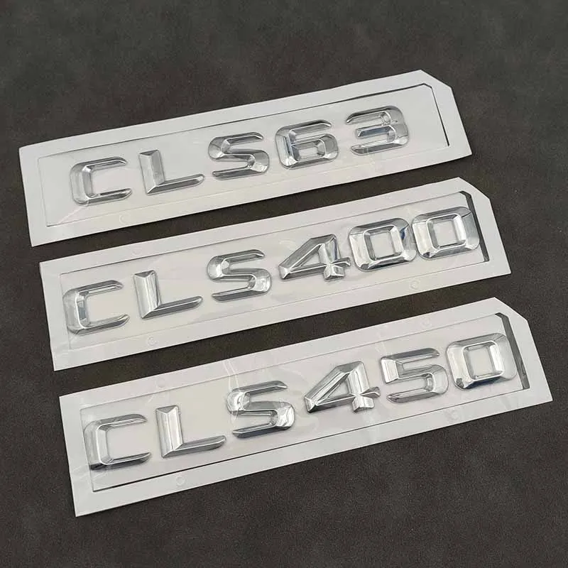3d Chrome Car Letters For Mercedes CLS53 CLS63 AMG CLS300 CLS400 CLS450